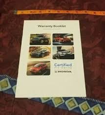Warranty Booklet - Honda Certified - honda manufacturer warranty