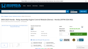 2003-2025 Honda - Relay Assembly Engine Control Module (Denso) - honda relay manufacturer