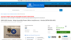 2005-2025 Honda - Relay Assembly Power (Micro Iso)(Omron) - honda relay manufacturer