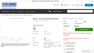 39794-SDA-A02 - Relay 2017-2022 Honda | Honda Parts Online - honda relay manufacturer