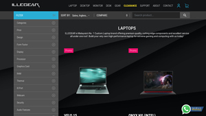 Laptops - Illegear - liquid metal custom laptop manufacturer