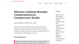 Kitchen Cabinet Brands: Comprehensive Comparison Guide - kitchen cabinet manufacturer