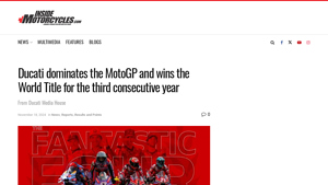 Ducati dominates the MotoGP and wins the World Title for the third ... - ducati motogp racing manufacturer team