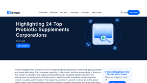 Highlighting 24 Top Probiotic Supplements Corporations - Inven - probiotics manufacturer