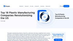 Top 16 Plastic Manufacturing Companies Revolutionizing the US - Inven - plastic product manufacturer