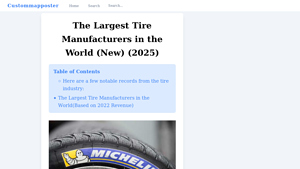 The Largest Tire Manufacturers in the World (New) (2025) - largest tire manufacturer
