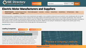 Electric Motor Manufacturers and Suppliers - IQS Directory - electric motor manufacturer