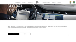 Global Footprint | JLR Corporate Website - Jaguar Land Rover - range rover car manufacturer