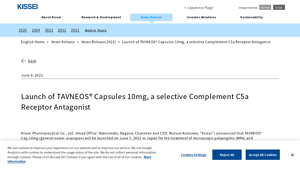 Launch of TAVNEOS® Capsules 10mg, a selective Complement C5a Receptor ... - tavneos manufacturer