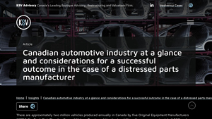 Canadian Automotive Industry at a Glance | KSV Advisory - tier 1 automotive manufacturer