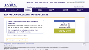 Lantus Copay Savings Card and Cost | Lantus® (insulin glargine ... - hcp - lantus manufacturer
