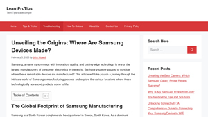 Unveiling the Origins: Where Are Samsung Devices Made? - samsung manufacturer country