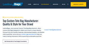 Custom Tote Bag Manufacturer for 3K+ Brands | LeelineBags - tote bag manufacturer