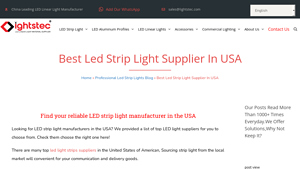 Best Led Strip Light Supplier in USA - Lightstec - led strip manufacturer