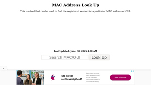 MAC Address Lookup - Search Vendor by OUI or MAC Address - manufacturer lookup by mac address