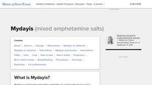 Mydayis: Dosage, alternatives, side effects, and more - Medical News Today - mydayis manufacturer website