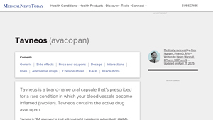 Tavneos: Side effects, cost, dosage, and more - Medical News Today - tavneos manufacturer