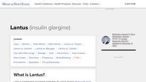 Lantus (insulin glargine): Side effects, dosage, cost, and more - lantus manufacturer