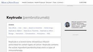 Keytruda (pembrolizumab): Side effects, uses, cost, and more - keytruda manufacturer