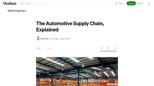 The Automotive Supply Chain, Explained | by David Silver - Medium - tier 1 automotive manufacturer