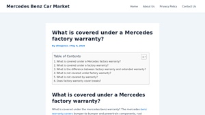 What is covered under a Mercedes factory warranty? - mercedes benz manufacturer warranty