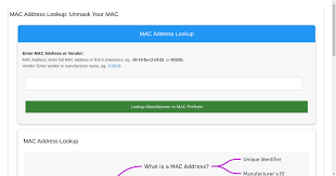 MAC Address Lookup: Unmask Your MAC - MiniWebtool - mac to manufacturer lookup