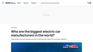 Who are the biggest electric car manufacturers in the world? - Motor1.com - electric car manufacturer