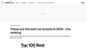 These are the best car brands in 2024 - the ranking - Motor1.com - highest brand value car manufacturer