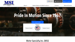 Motor Specialty Inc. | Electric Motor Manufacturer - electric motor manufacturer