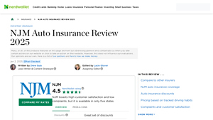 NJM Auto Insurance Review 2025: Pros and Cons - NerdWallet - nj manufacturer auto insurance
