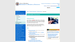 NJDOBI | Consumer Information - Auto Insurance - The Official Web Site ... - nj manufacturer auto insurance