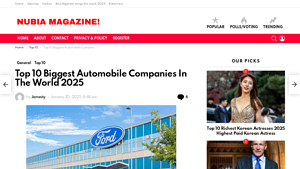 Top 10 Biggest Automobile Companies In The World 2025 - largest automotive manufacturer
