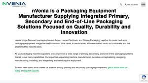 Packaging Machinery Manufacturers | nVenia - a Duravant Company - packaging machine manufacturer