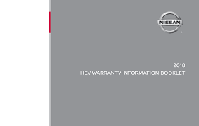 2018 WARRANTY INFORMATION BOOKLET - Nissan - nissan manufacturer warranty