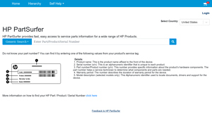 HP PartSurfer - hp manufacturer