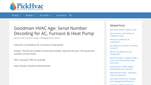 Goodman HVAC Age: Serial Number Decoding for AC, Furnace & Heat Pump - goodman manufacturer