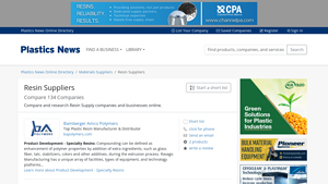 Top Resin Suppliers Providers | Compare 134 Companies - plastic resin manufacturer