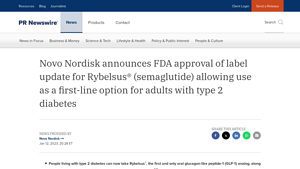 Novo Nordisk announces FDA approval of label update for Rybelsus ... - rybelsus manufacturer