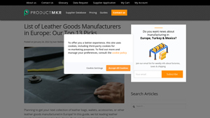 List of Leather Goods Manufacturers in Europe: Our Top 13 Picks - leather product manufacturer