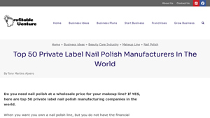 Top 50 Private Label Nail Polish Manufacturers in the World - gel polish manufacturer