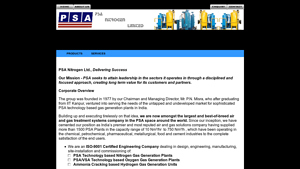 Welcome to PSA NITROGEN LIMITED - nitrogen plant manufacturer