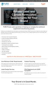 Pure Private Label - Custom Formula Supplement Manufacturing - custom supplement manufacturer