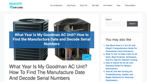 What Year Is My Goodman AC Unit? How To Find The Manufacture Date And ... - goodman manufacturer