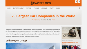 20 Largest Car Companies in the World - Rarest.org - largest automotive manufacturer