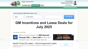GM Incentives and Lease Deals for July 2025 - RealCarTips.com - gmc manufacturer