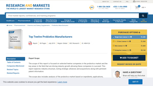 Top Twelve Probiotics Manufacturers - Research and Markets - probiotics manufacturer