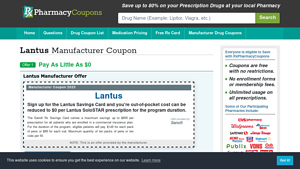 Lantus Coupon 2025 - Pay as little as $0 - Manufacturer Offer - lantus manufacturer