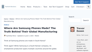 Where Are Samsung Phones Made? The Truth Behind Their ... - SamsungTechWin - samsung manufacturer country