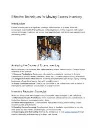 The Manufacturer's Guide to Moving Excess Inventory - SlideServe - manufacturer excess inventory autoparts