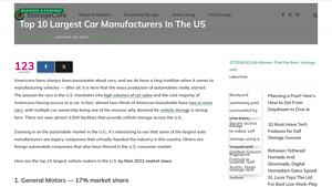 Top 10 Largest Car Manufacturers In The US - StorageCafe - largest automotive manufacturer